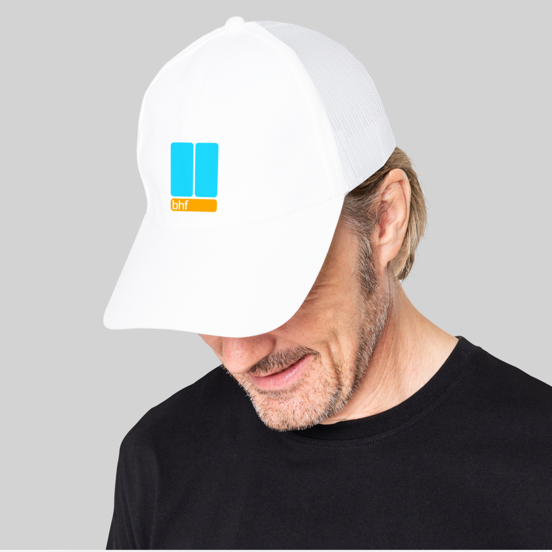 Man + Man + ART White Ballcap